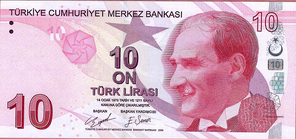 10 TL kâğıt para