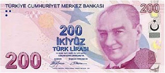 200 TL kâğıt para
