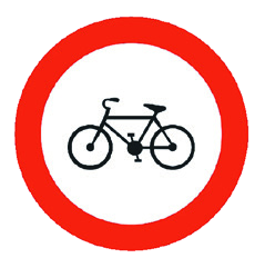 Bisiklet Giremez trafik levhası.