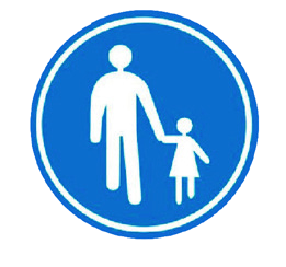 Mecburi yaya yolu levhası