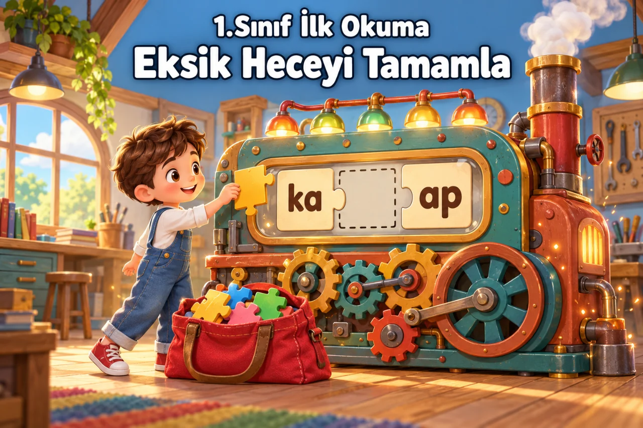 1.Sınıf - ANETİL Eksik Heceyi / Harfi Tamamla: Tamirci