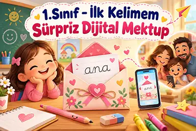 1.Sınıf - İlk Kelimem - Sürpriz Dijital Mektup