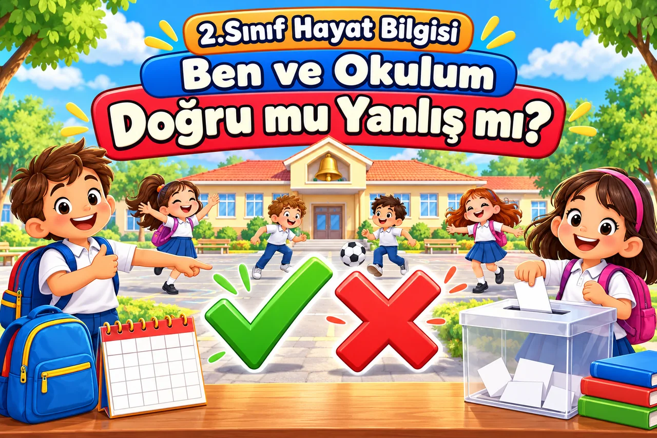 2.Sınıf Hayat Bilgisi - Ben ve Okulum: Doğru mu Yanlış mı?