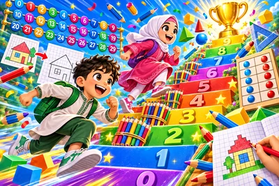 2.Sınıf Matematik - Nesnelerin Geometrisi (1): Basamak Yarışması