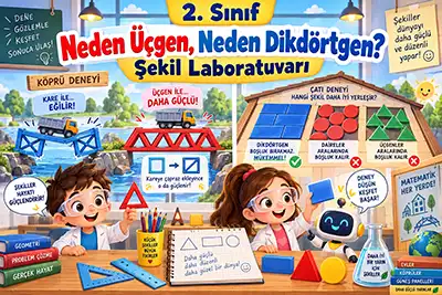 2.Sınıf Matematik - Neden Üçgen, Neden Dikdörtgen? Şekil Laboratuvarı
