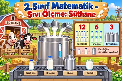 2.Sınıf Matematik - Sıvı Ölçme: Süthane Aracı