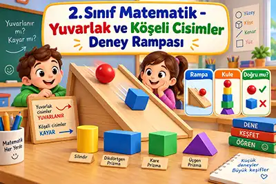 2.Sınıf Matematik - Yuvarlak ve Köşeli Cisimler Deney Rampası