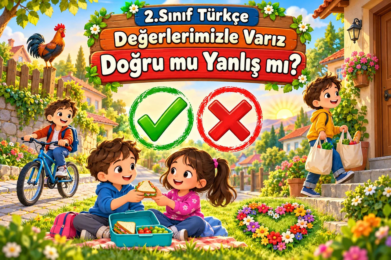 2.Sınıf Türkçe - Değerlerimizle Varız: Doğru mu Yanlış mı?