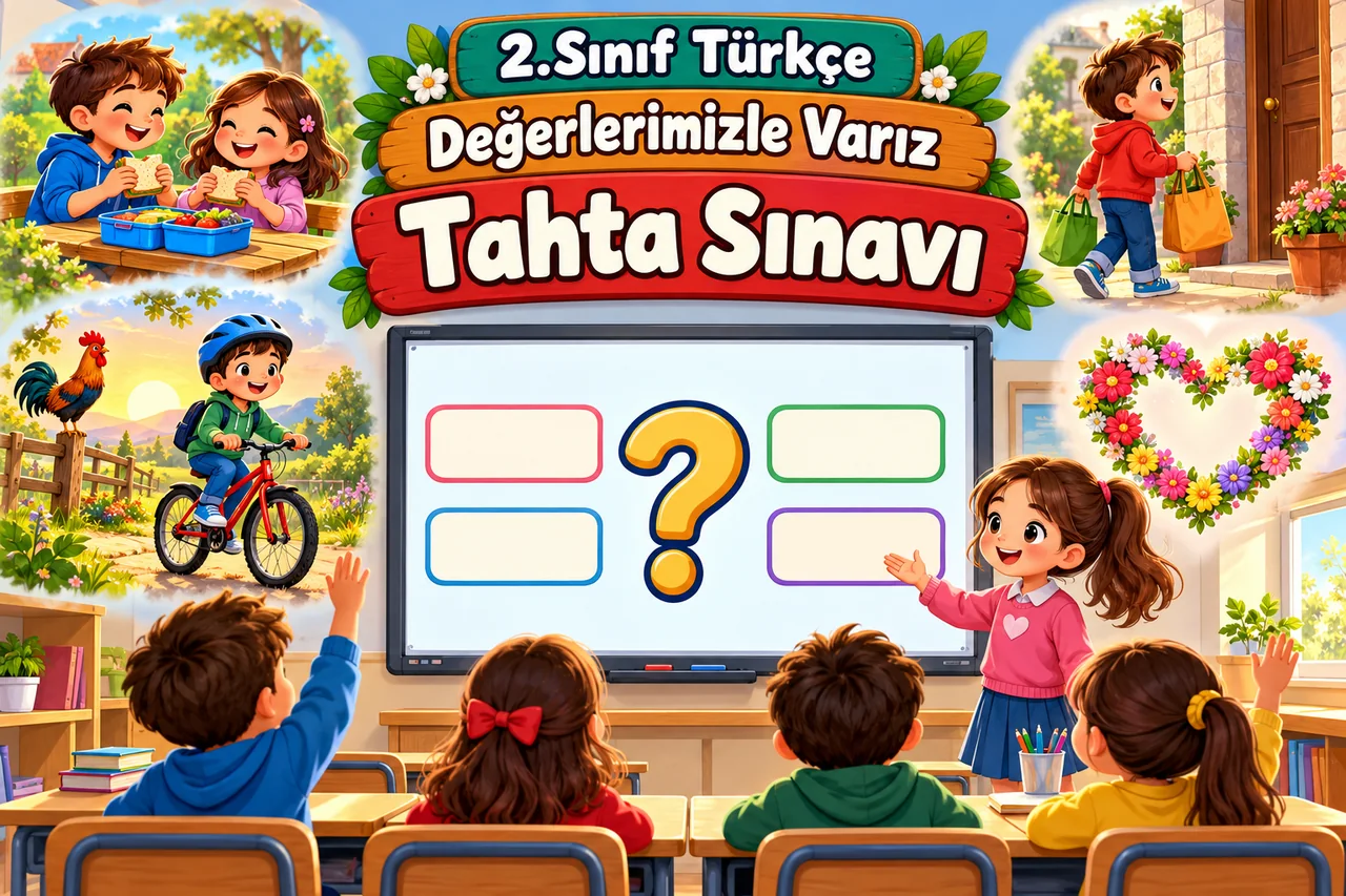 2.Sınıf Türkçe - Değerlerimizle Varız: Tahta Sınavı