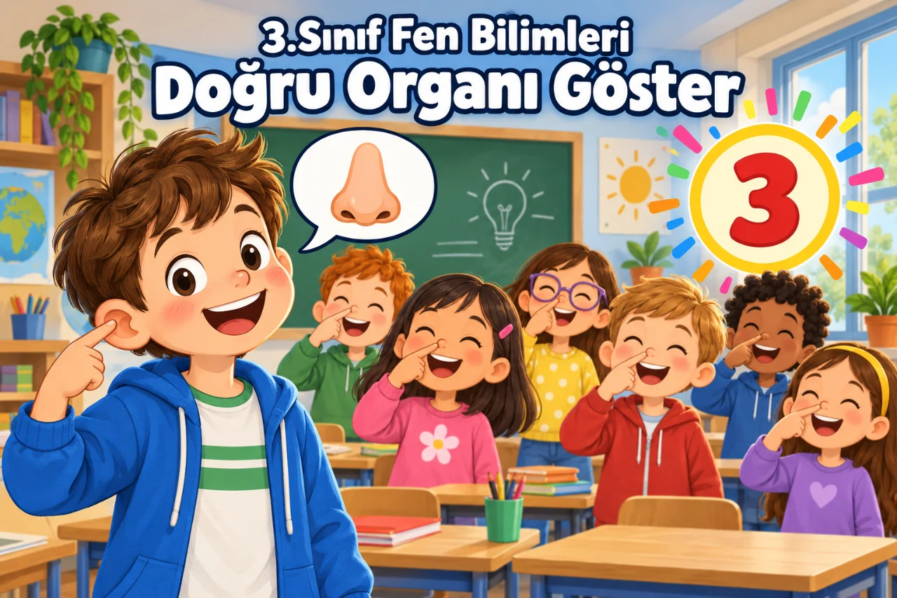 3.Sınıf Fen Bilimleri - Doğru Organı Göster