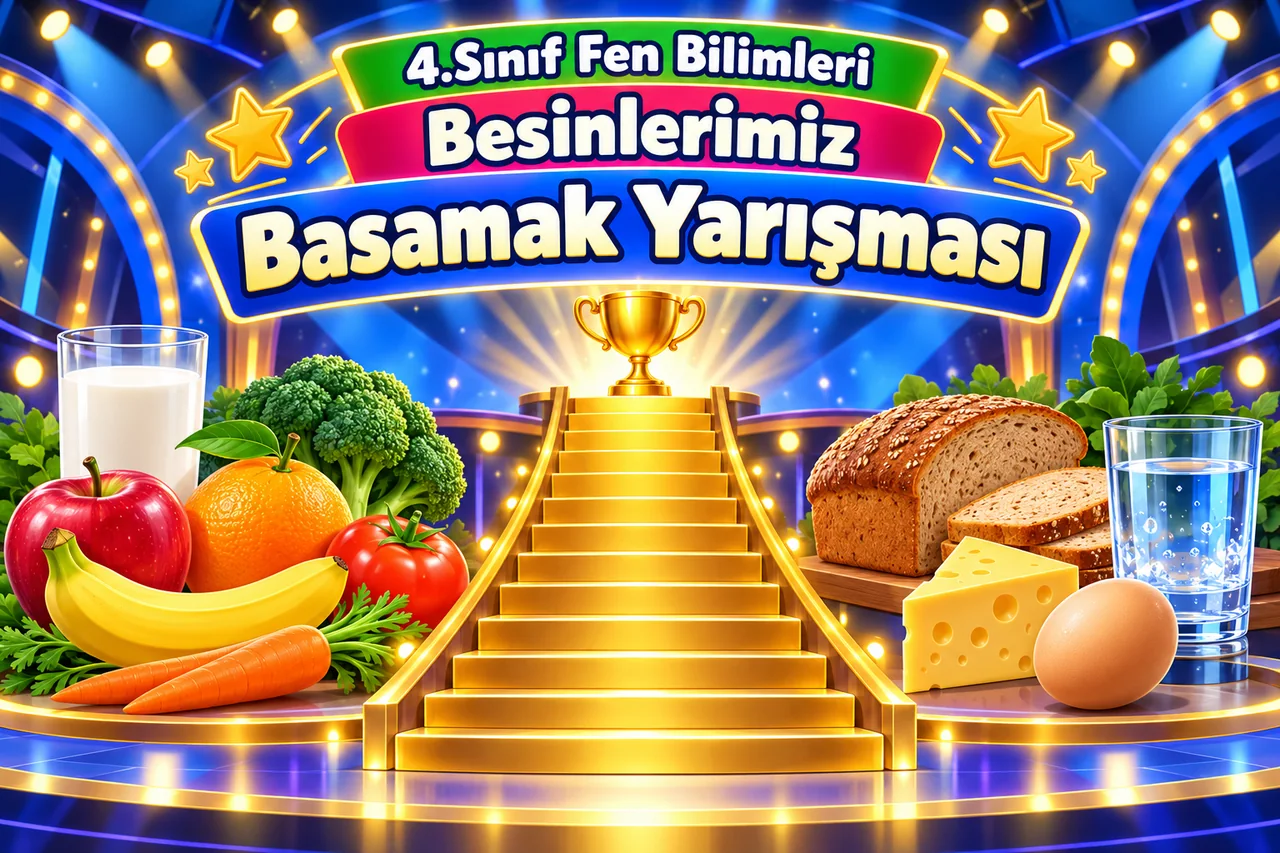 4.Sınıf Fen Bilimleri - Besinlerimiz: Basamak Yarışması