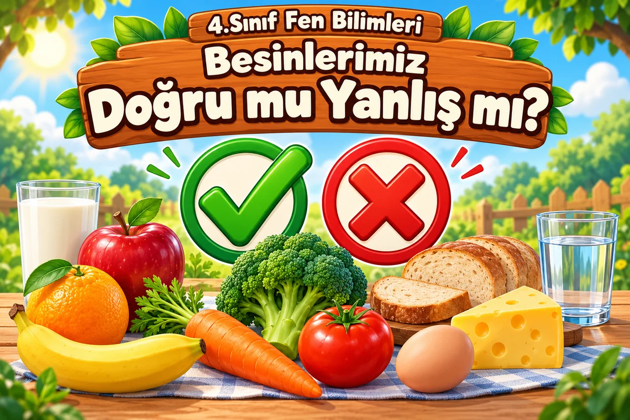 4.Sınıf Fen Bilimleri - Besinlerimiz: Doğru mu Yanlış mı?