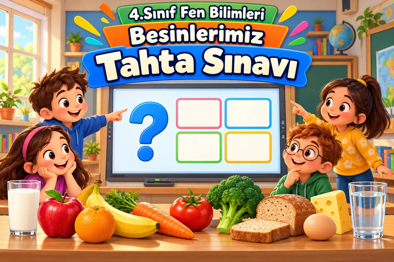 4.Sınıf Fen Bilimleri - Besinlerimiz: Tahta Sınavı