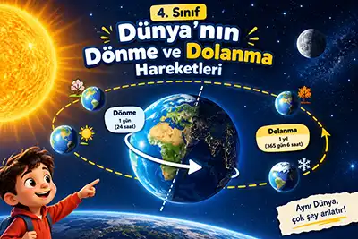 4.Sınıf Fen Bilimleri - Dünya'nın Dönme ve Dolanma Hareketleri