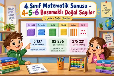 4.Sınıf Matematik - 4,5,6 Basamaklı Doğal Sayılar Ders Sunusu
