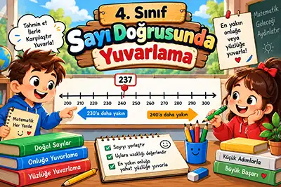 4.Sınıf Matematik - Sayı Doğrusunda Yuvarlama