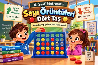 4.Sınıf Matematik - Sayı Örüntüleri - Dört Taş Oyunu