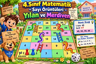 4.Sınıf Matematik - Sayı Örüntüleri - Yılan ve Merdiven