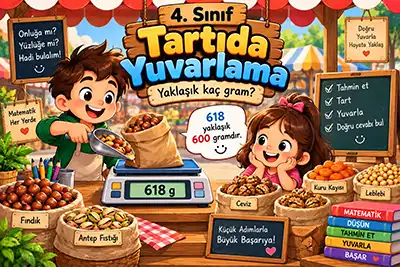 4.Sınıf Matematik - Tartıda Yuvarlama Oyunu