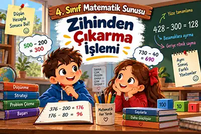 4.Sınıf Matematik - Zihinden Çıkarma İşlemi Ders Sunusu
