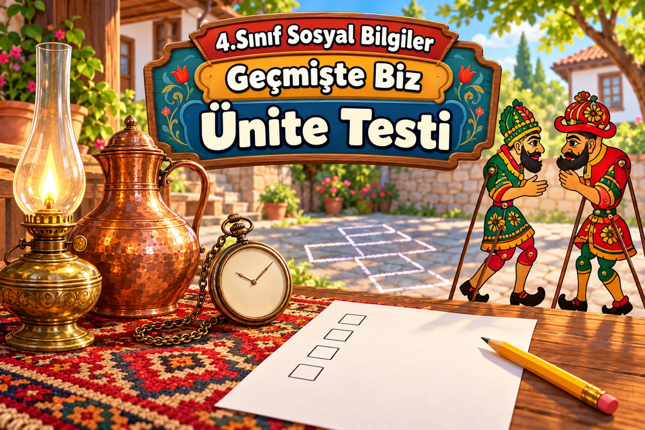 4.Sınıf Sosyal Bilgiler - Geçmişte Biz: Ünite Testi