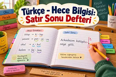 Türkçe - Hece Bilgisi: Satır Sonu Defteri